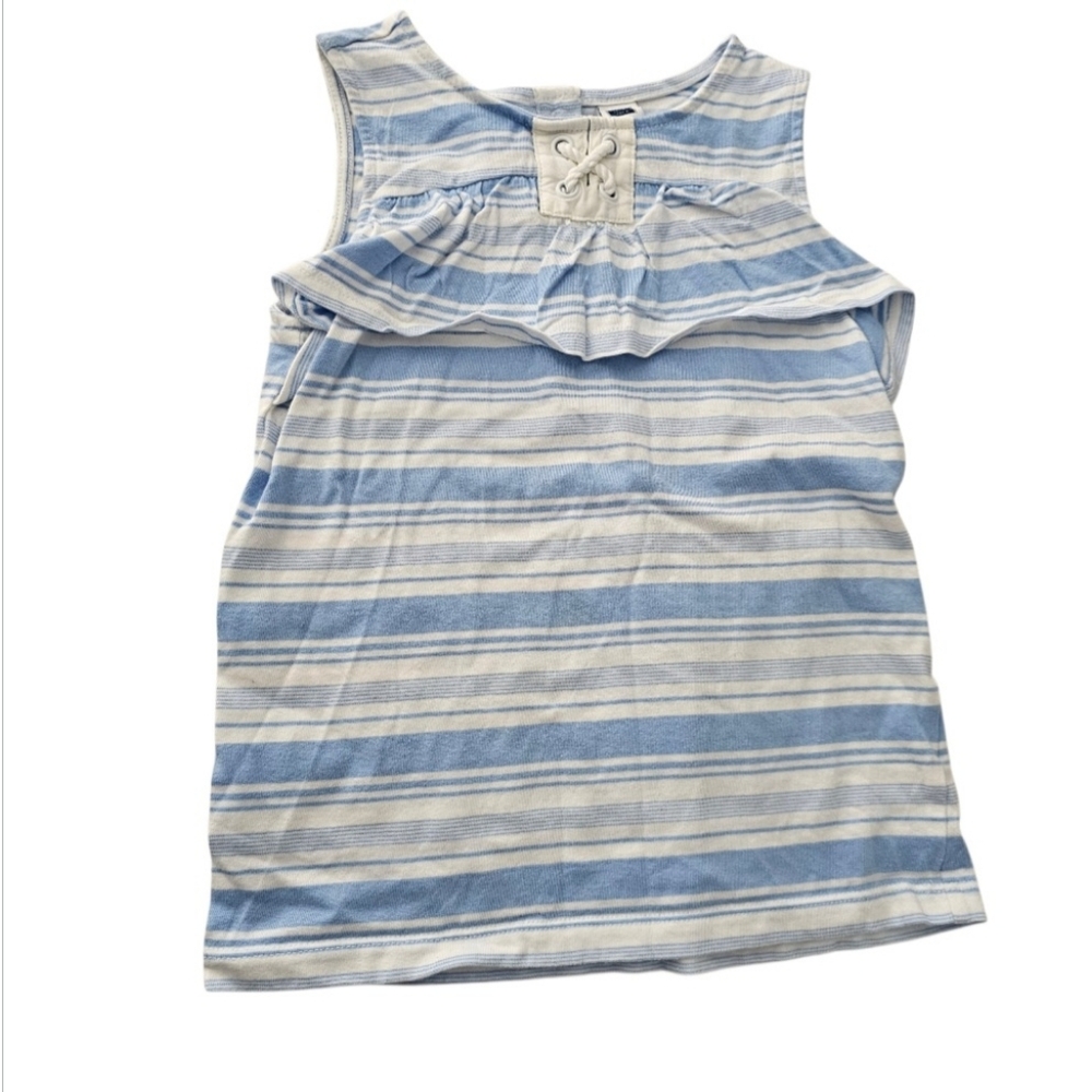 Janie and Jack Sleeveless Knit Dress Nautical Blue‎ White Stripe 8 Cotton